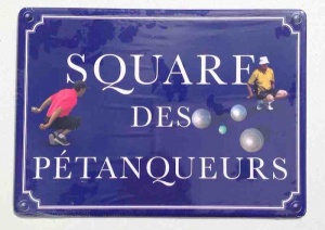 Square des ptanqueurs plaque mtallique