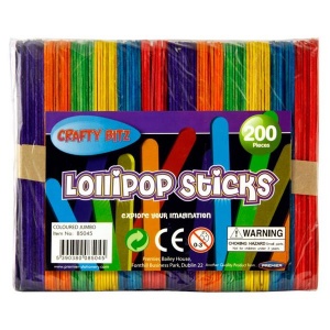 Coloured jumbo lollipop sticks